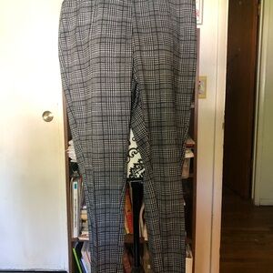 Black and Gray Plaid Slacks